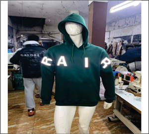 Custom Regular Fit 450gsm Oversized Heavyweight Reflector Sudadera con capucha Pullover Hombres sudaderas con capucha Algodón Unisex Grueso Cómodo Elegante - Product Image 1