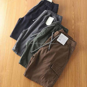 กางเกงขาสั้นผ้าทวิลล์ลำลองสำหรับฤดูร้อน สั่งทำได้ ขายส่ง มีกระเป๋า เหมาะสำหรับทำงาน กางเกงขาสั้นผู้ชายทรงหลวม - Product Image 4