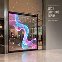 Écran LED transparent, panneau modulaire à pixels fins pour vitrine de magasin, stand de marque