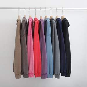Fabricant de sweats à capuche vente en gros personnalisé 400 Gsm sweats à capuche surdimensionnés sweats à capuche délavés vintage à la cire - Product Image 1