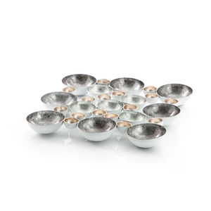 Porte-condiments moderne en acier inoxydable avec quatre bols à couvercle sur pied Serveur d'épices de luxe pour la cuisine, la salle à manger et le restaurant - Product Image 4