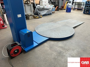 C-One Semi Automatic Pallet <b>Stretch</b> Box Wrap Film <b>Machine</b> Automatic Top Sheet Wrapping <b>Machine</b> with steel ramp - Product Image 4