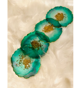 Sous-verres en résine réutilisables écologiques de haute qualité, fournisseur en gros, design personnalisé, style campagnard, article décoratif de table, lot de 2 - Product Image 4