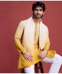 Tissu Pajamapathani dernier style Nouvelle tendance court poulet Kurta hiver Khadi coton Pyjama AchkanBandhgalaSherwani - Product Image 2