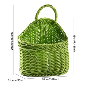 Cesta Colgante de Mimbre y Ratán, Tejida a Mano, Cestas de Almacenamiento Hechas a Mano, Ratán Natural, Modernas y Multifuncionales, Hechas en Vietnam - Product Image 3