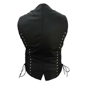 Wholesale Motorcycle Cotton <b>Leather</b> Vest Custom Design Motorbike <b>Waistcoat</b> Cowboy <b>Biker</b> <b>Leather</b> Vest for Woman - Product Image 3