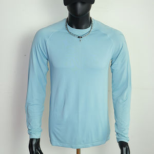 T-shirts graphiques personnalisés pour hommes, manches longues, coton uni, t-shirt de sport à col rond, respirant, t-shirts personnalisés pour hommes - Product Image 3