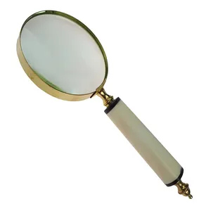 Elegant Magnifying Glass With Carved Ivory Resin Handle Testing And Reading Equipment Optical Instruments Glass Magnifier