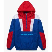 Veste coupe-vent pour homme Blank Sport, à capuche, réversible, 100% polyester, motif lettres, prix bas