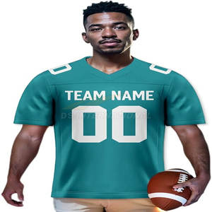 Mens Custom American Football Jersey Wholesale Breathable Mesh Quick Dry Polyester Plus Size <b>Embroidery</b> Stitched - Product Image 5