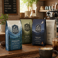 Sacs de café AT PACK Guatemala avec fermeture éclair standard et valve pour l'emballage de café en grains entiers et moulu de 250g, 500g, 1kg