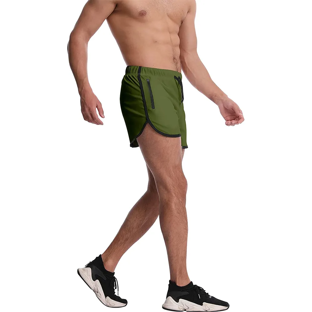 Großhandel New Arrival Plain Gym Shorts für Männer Mid Waist Gym Shorts mit Seiten taschen