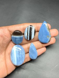 Pierre en vrac d'opale bleue martelée de haute qualité belle pierre précieuse naturelle pour bijoux de l'Inde grossiste quantité en vrac disponible - Product Image 3