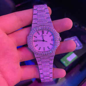 Estilo moderno certificado VVS Moissanite Diamond Index Dial Iced Out Hip Hop Reloj de pulsera mecánico automático Regalos de lujo de moda - Product Image 3