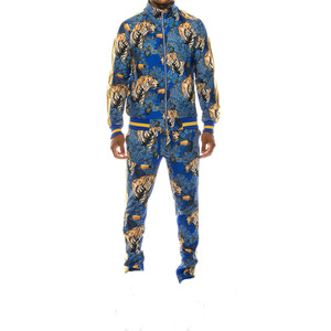 Chándal estampado a la moda para hombre, conjunto de dos piezas, ropa de calle, chaqueta con cremallera de Hip Hop, pantalones, ropa deportiva, traje para correr, venta al por mayor - Product Image 2