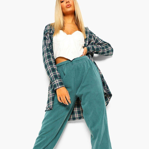 Service OEM, logo personnalisé, pantalon de jogging surdimensionné délavé à l'acide, pantalon de survêtement en molleton de coton pour femmes, marque privée, fabricant de bas de pantalon - Product Image 3