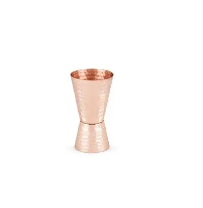 100% Pure Copper jigger for Whisky Vodka copper jigger glass plated double Side Cocktail Bar low price