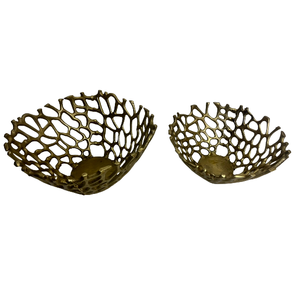 Ensemble de bols et plateaux en aluminium de forme ovale moderne, nouveau Design de bols et plateaux en métal, designs anciens et uniques - Product Image 5