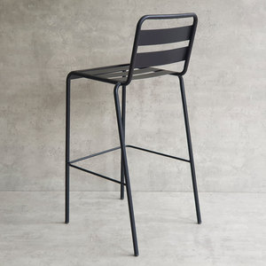 Modern Metal <b>Bar</b> <b>Stool</b> with Powder-Coated Iron Backrest for Farmhouse Clubs Home <b>Bars</b> Hotels Restaurants - Product Image 6