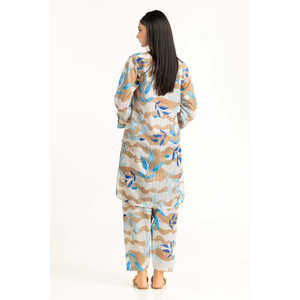 Ensemble Coordonné Chic 2 Pièces en Chiffon Blanc Texturé Dobby Imprimé pour Femme – Tenue Décontractée Printemps/Été XS Longueur au-dessus du Genou - Product Image 6