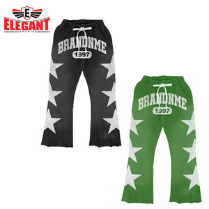 <b>TRACKSUITS</b> FLARED PANTS Custom Screen Printing Stacked Sweat Pants Flared Style High Quality Newest <b>Tracksuits</b> by Elegant Sports - Product Image 2