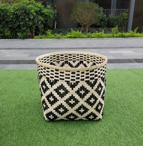 Cesta de bambú natural de diseño único para almacenamiento en el hogar y la cocina 100% material de bambú de la mejor calidad hecho en Vietnam - Product Image 5