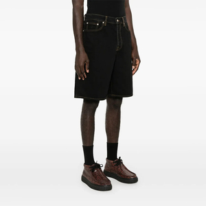 กางเกงยีนส์ขาสั้นผ้าฝ้ายพิมพ์ลายสำหรับผู้ชายกางเกงขาสั้นผ้าเดนิมผ้าฝ้าย100% ดีไซน์ใหม่ปักลายออกกำลังกาย - Product Image 3