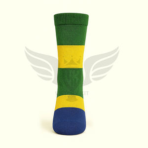 <b>Mens</b> Green Yellow Blue Striped Crew <b>Socks</b> Breathable Cotton Blend Athletic Casual <b>Socks</b> for Everyday Wear - Product Image 2
