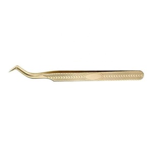 Pince à épiler professionnelle sur mesure, nouvelle fabrication, design optimal, double courbure, volume accru, en acier inoxydable pour cils - Product Image 5