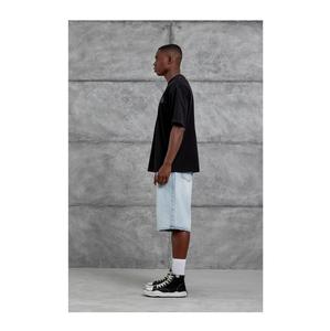 เสื้อคอตตอน100% ถักทรงโอเวอร์ไซส์สำหรับผู้ชาย, เสื้อระบายอากาศได้เสื้อผ้าแนวสตรีทพิมพ์ลายเสื้อผ้าฟิตเนสโลโก้ยาวไซส์ใหญ่พิเศษ - Product Image 3