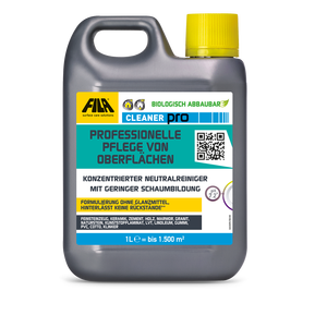 FILA Solutions CLEANER PRO Limpiador de Pisos Líquido Concentrado Neutro 1L Ecológico Baja Espuma Para Piedra, Concreto, Madera y Azulejos - Product Image 1