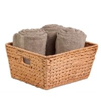 Panier de rangement multifonctionnel en jacinthe d'eau naturelle fait main, durable, vintage, rustique, du Vietnam, pour la lessive - Vente en gros à prix abordable