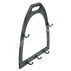 Ganchos de estribo de caballo de Estilo Vintage montados en la pared Juego de ganchos de metal más modernos de 2 artesanías de metal hechas a mano de estilo europeo - Product Image 5