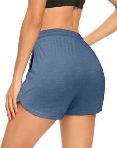 Ensemble de soutien-gorge de sport Fitness pour femmes hautes Short de yoga à séchage rapide Sous-vêtements vierges personnalisés Logo Bouton Respirant Taille haute Design - Product Image 6