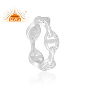 Anillo de boda de Plata de Ley 925 con diseño de tendencia, joyería de diseño personalizado para mujer, regalo para ella - Product Image 3