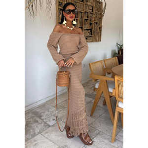 Conjunto de Punto Étnico 10094, Diseño de Manga Estilo Sandía, Transpirable - Product Image 3