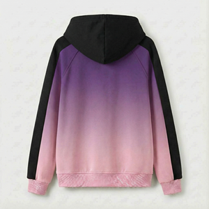 Sweat-shirts à capuche pour femmes imprimés personnalisables, manches raglan, coton premium, prix de gros, commande en gros, fourniture de sweats-shirts - Product Image 4