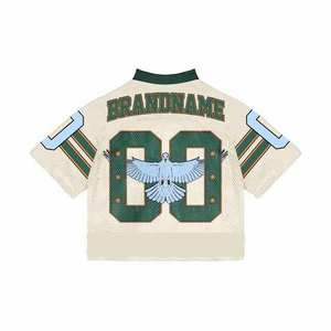 Custom <b>Vintage</b> Streetwear Mens Mesh Jersey Cropped V-Neck American Football, Soccer & Basketball Sportswear <b>T</b>-<b>Shirt</b> - Product Image 6