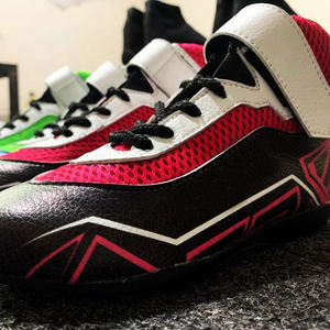 Nouvelles chaussures de course de kart noires en cuir confort/chaussures de course de voiture en cuir véritable - Product Image 2