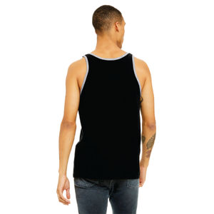 Airlume-Camiseta sin mangas de algodón para hombre y mujer, Camiseta deportiva masculina de 100% oz, color negro, con anillo de costura lateral, 4,2 - Product Image 3