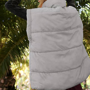 Chaleco acolchado de gran tamaño para mujer, chaleco de burbuja acolchado cálido y grueso 2025, abrigo de invierno acolchado sin mangas con cuello levantado, prendas de vestir de moda personalizadas - Product Image 6