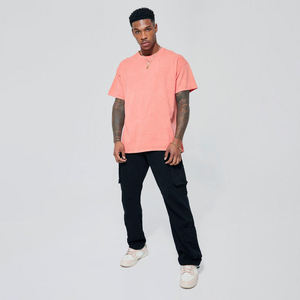 Camisetas Extra Grandes de Algodón/Bambú de Alta Calidad para Hombre, Camisetas de Gran Tamaño para Impresión Personalizada al por Mayor - Product Image 3