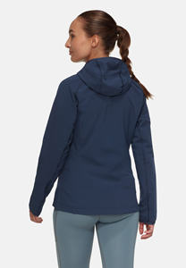 Nouveau design personnalisé marine veste softshell Madris à capuche pour femmes prix usine manches longues et coupe-vent vestes de course à pied en plein air - Product Image 6