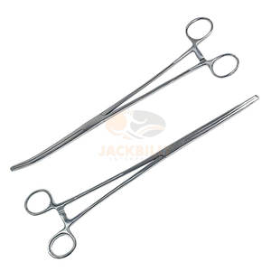Lot de 2 pinces hémostatiques Rochester Pean de qualité supérieure de 10 pouces en acier inoxydable pinces droites incurvées à trois positions de verrouillage - Product Image 1
