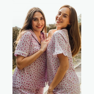Ensemble pyjama court d'été en satin pour femmes Vêtements de nuit pour femmes - Product Image 2
