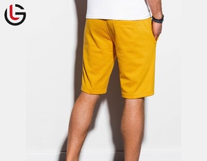 Pantalones cortos deportivos para hombre de nuevo diseño 100% algodón cómodo e informal patrón sólido estilo más Popular personalizado - Product Image 3