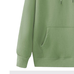 Sudadera con capucha bordada con logotipo personalizado para hombre, sudaderas de invierno informales de algodón 100% para grabado en 3D, técnica de serigrafía sólida - Product Image 3