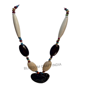 Custom Handmade Resin & Bone Beads Necklace for Women Christian Religious Style Best Quality Low Price Custom Colors - Product Image 4