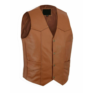 เสื้อกั๊กหนังสำหรับนักขี่มอเตอร์ไซค์ฤดูหนาวของผู้ชายดีไซน์โดดเด่นเสื้อลำลองเสื้อขนสัตว์แฟชั่นใหม่ระบายอากาศได้ดี - Product Image 2