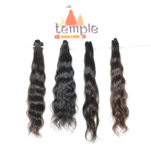 Máquina de Color Natural indio crudo doble trama mujeres negras 100% Paquete de templo procesamiento ninguno extensiones de cabello humano sin procesar - Product Image 2